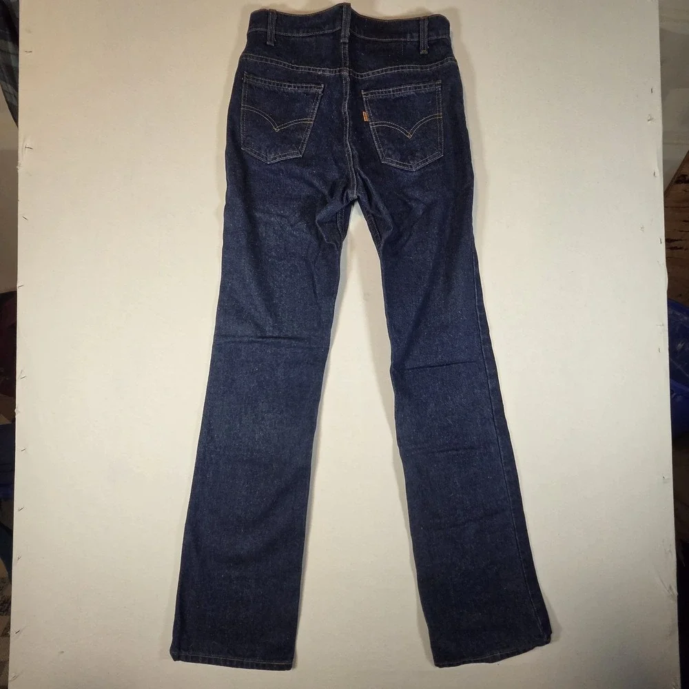 Vintage Levi's Jeans 517 Saddleman Bootcut 32x34 Dark Wash Denim USA Orange Tab
